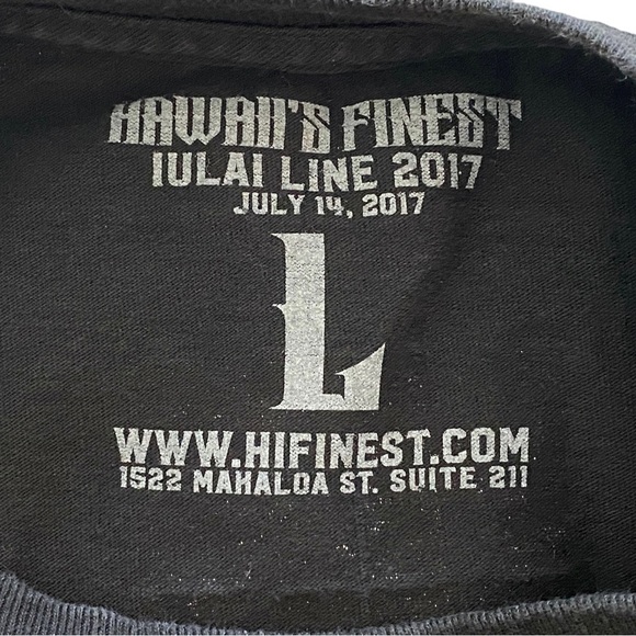 HAWAII’S FINEST Iulai Line 2017 Logo Tee Shirt Men L Large - Picture 5 of 6